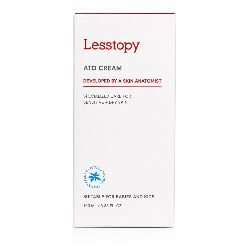 Lesstopy ATO Cream 100ml 3.38oz for Sensitive Dry Skin Baby Kids New in Box